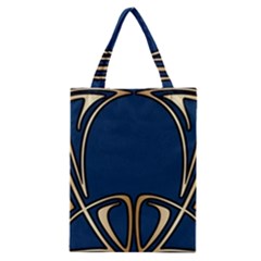 Art Nouveau,vintage,floral,belle Époque,elegant,blue,gold,art Deco,modern,trendy Classic Tote Bag by NouveauDesign