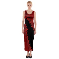 Canada Maple Leaf  Fitted Maxi Dress