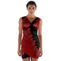 Canada Maple Leaf  Wrap Front Bodycon Dress