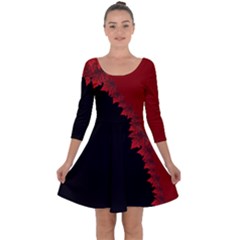 Canada Maple Leaf  Quarter Sleeve Skater Dress