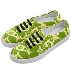 Pale Green Butterflies Pattern Women s Classic Low Top Sneakers by Bigfootshirtshop