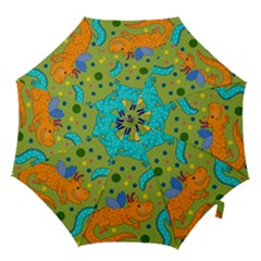 Colorful Dragons Pattern Hook Handle Umbrellas (small) by Bigfootshirtshop