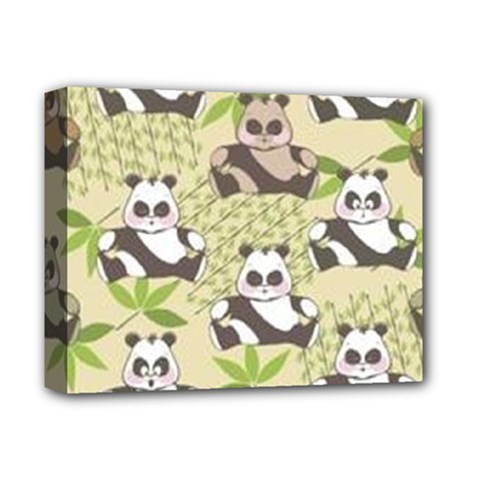 Fun Panda Pattern Deluxe Canvas 14  X 11  by Bigfootshirtshop