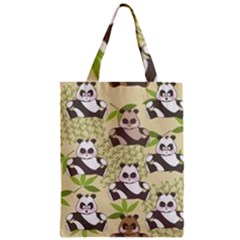 Fun Panda Pattern Zipper Classic Tote Bag by Bigfootshirtshop