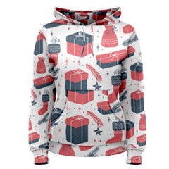 Christmas Gift Sketch Women s Pullover Hoodie by patternstudio