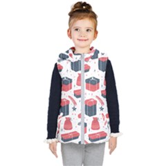 Christmas Gift Sketch Kid s Puffer Vest by patternstudio