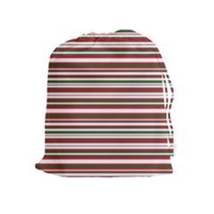 Christmas Stripes Pattern Drawstring Pouches (extra Large) by patternstudio