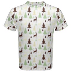 Reindeer Tree Forest Men s Cotton Tee by patternstudio