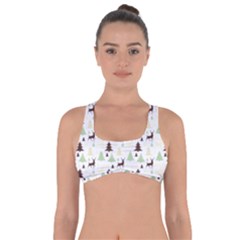 Reindeer Tree Forest Got No Strings Sports Bra by patternstudio