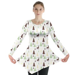 Reindeer Tree Forest Long Sleeve Tunic 