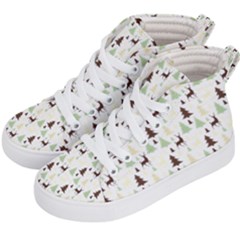 Reindeer Tree Forest Kid s Hi-top Skate Sneakers by patternstudio