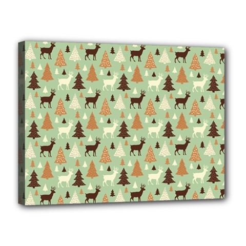 Reindeer Tree Forest Art Canvas 16  X 12  by patternstudio