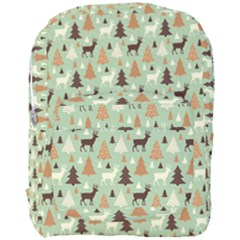 Reindeer Tree Forest Art Full Print Backpack by patternstudio
