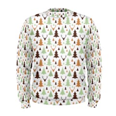 Reindeer Christmas Tree Jungle Art Men s Sweatshirt by patternstudio