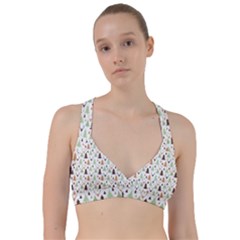 Reindeer Christmas Tree Jungle Art Sweetheart Sports Bra by patternstudio