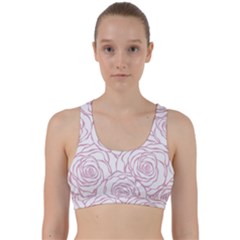 Pink Peonies Back Weave Sports Bra by NouveauDesign