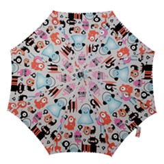 Funky Monsters Pattern Hook Handle Umbrellas (small) by Bigfootshirtshop