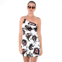 Goofy Monsters Pattern  One Soulder Bodycon Dress by Bigfootshirtshop