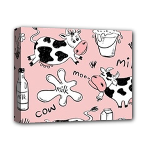 Fresh Milk Cow Pattern Deluxe Canvas 14  X 11  by Bigfootshirtshop