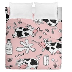 Fresh Milk Cow Pattern Duvet Cover Double Side (queen Size) by Bigfootshirtshop