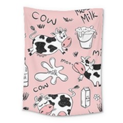 Fresh Milk Cow Pattern Medium Tapestry by Bigfootshirtshop