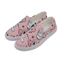 Fresh Milk Cow Pattern Women s Canvas Slip Ons by Bigfootshirtshop