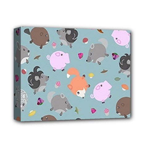 Little Round Animal Friends Deluxe Canvas 14  X 11  by Bigfootshirtshop