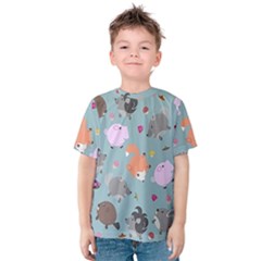 Little Round Animal Friends Kids  Cotton Tee