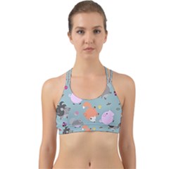 Little Round Animal Friends Back Web Sports Bra by Bigfootshirtshop