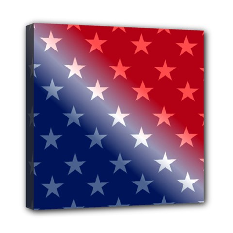 America Patriotic Red White Blue Mini Canvas 8  X 8  by Celenk