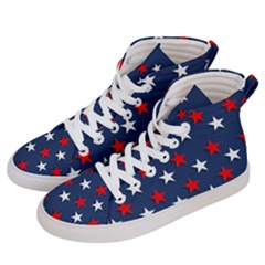 Patriotic Colors America Usa Red Men s Hi-top Skate Sneakers by Celenk