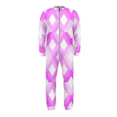 Geometric Chevrons Angles Pink Onepiece Jumpsuit (kids) by Celenk