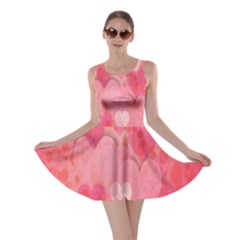 Pink Hearts Pattern Skater Dress by Celenk