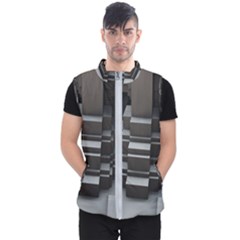 Fractal Render Cube Cubic Shape Men s Puffer Vest by Celenk