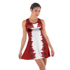 Canada Maple Leaf Art Cotton Racerback Dress by CanadaSouvenirs