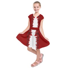 Canada Maple Leaf Art Kids  Short Sleeve Dress by CanadaSouvenirs