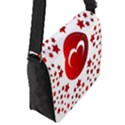 Monogram Heart Pattern Love Red Flap Messenger Bag (S) View2