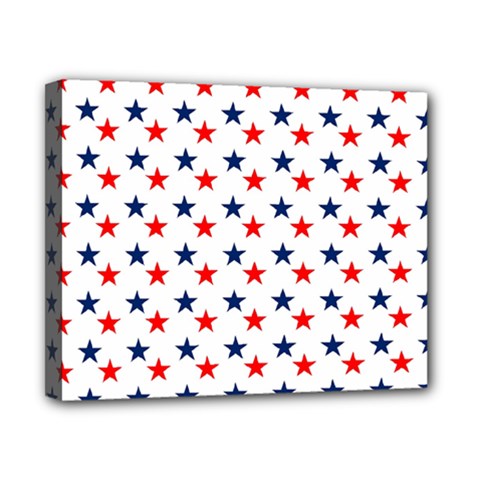 Patriotic Red White Blue Stars Usa Canvas 10  X 8  by Celenk