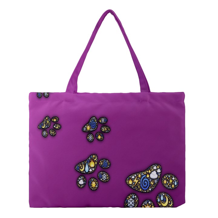 Footprints Paw Animal Track Foot Medium Tote Bag