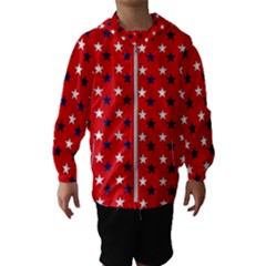 Patriotic Red White Blue Usa Hooded Wind Breaker (kids)