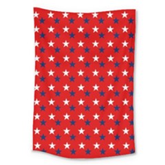 Patriotic Red White Blue Usa Large Tapestry by Celenk