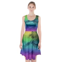 Yellowstone Wolfs Sunset Racerback Midi Dress by PodArtist