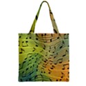 Music Notes Zipper Grocery Tote Bag View2