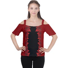 Canada Maple Leaf  Cutout Shoulder Tee