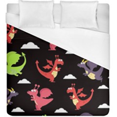 Cute Flying Dragons Duvet Cover (king Size) by Bigfootshirtshop