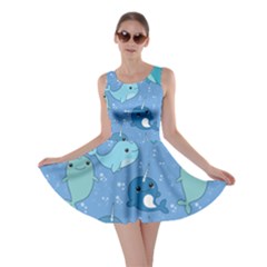 Cute Narwhal Pattern Skater Dress by Bigfootshirtshop