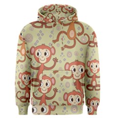 Cute Cartoon Monkeys Pattern Men s Pullover Hoodie by Bigfootshirtshop