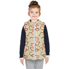 Cute Cartoon Monkeys Pattern Kid s Puffer Vest by Bigfootshirtshop