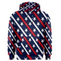 Patriotic Red White Blue Stars Men s Pullover Hoodie View1