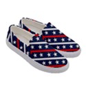 Patriotic Red White Blue Stars Women s Canvas Slip Ons View3